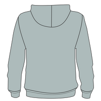 Independent Trading Co. Women's California Wave Wash Full-Zip Hooded Sweatshirt, Sage, Back view