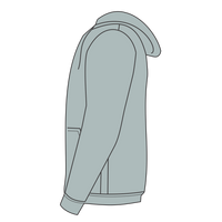 Independent Trading Co. Women's California Wave Wash Full-Zip Hooded Sweatshirt, Sage, Left Sleeve view