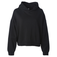 Independent Trading Co. Women's California Wave Wash Sunday Hooded Sweatshirt, Black, Front view