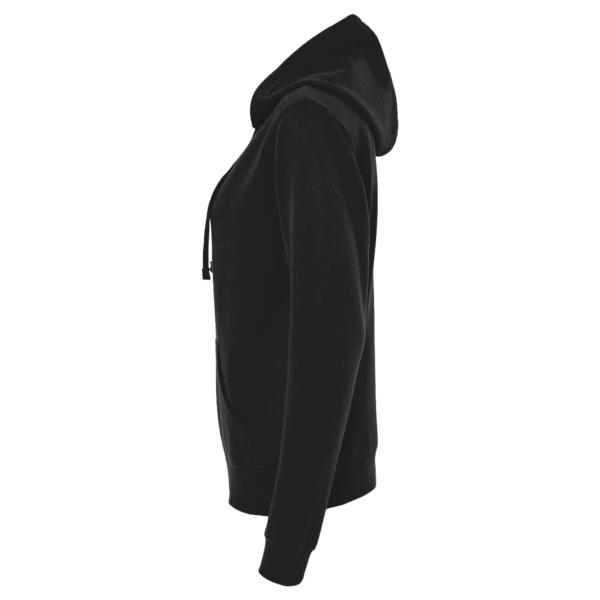 Independent Trading Co. Women's California Wave Wash Sunday Hooded Sweatshirt, Black, Left Sleeve view