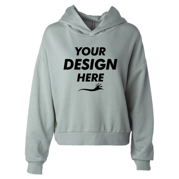 Independent Trading Co. Women's California Wave Wash Sunday Hooded Sweatshirt, Sage, Front view, Mockup