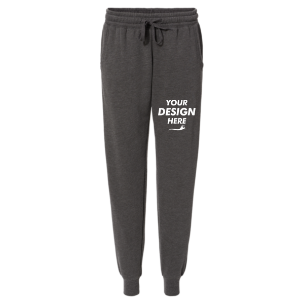 Independent Trading Co. Women's California Wave Wash Sweatpants, Shadow, Front view, Mockup