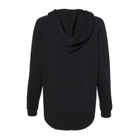 Independent Trading Co. Women’s Lightweight California Wave Wash Hooded Sweatshirt, Black, Back view
