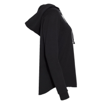 Independent Trading Co. Women’s Lightweight California Wave Wash Hooded Sweatshirt, Black, Right Sleeve view