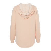Independent Trading Co. Women’s Lightweight California Wave Wash Hooded Sweatshirt, Blush, Back view