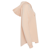 Independent Trading Co. Women’s Lightweight California Wave Wash Hooded Sweatshirt, Blush, Right Sleeve view