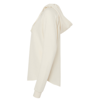 Independent Trading Co. Women’s Lightweight California Wave Wash Hooded Sweatshirt, Bone, Left Sleeve view