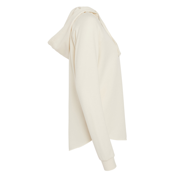 Independent Trading Co. Women’s Lightweight California Wave Wash Hooded Sweatshirt, Bone, Right Sleeve view