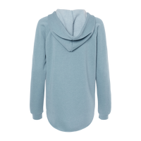 Independent Trading Co. Women’s Lightweight California Wave Wash Hooded Sweatshirt, Misty Blue, Back view