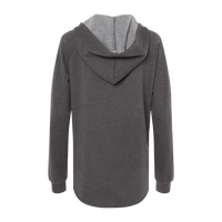 Independent Trading Co. Women’s Lightweight California Wave Wash Hooded Sweatshirt, Shadow, Back view