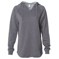 Independent Trading Co. Women’s Lightweight California Wave Wash Hooded Sweatshirt, Shadow, Front view