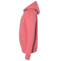 Independent Trading Co. Youth Lightweight Special Blend Raglan Hooded Sweatshirt, Pomegranate / Pomegranate, Left Sleeve view