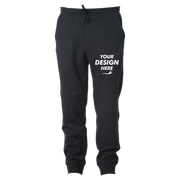 Independent Trading Co. Youth Lightweight Special Blend Sweatpants, Black, Front view, Mockup