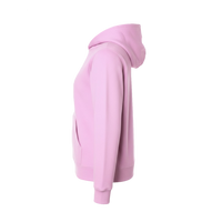 Independent Trading Co. Youth Midweight Hooded Sweatshirt, Light Pink, Left Sleeve view