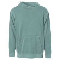 Independent Trading Co. Youth Midweight Pigment-Dyed Hooded Sweatshirt, Pigment Alpine Green, Front view