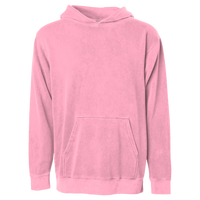 Independent Trading Co. Youth Midweight Pigment-Dyed Hooded Sweatshirt, Pigment Pink, Front view