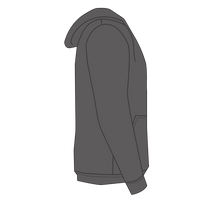 J. America Men's Tailgate Hooded Sweatshirt, Charcoal Heather, Right Sleeve (Long) view