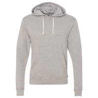 J. America Men's Triblend Fleece Hooded Sweatshirt, Grey Triblend, Front view