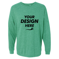 J. America Unisex Game Day Jersey Long Sleeve T-Shirt, Mint / Mint, Front view, Mockup