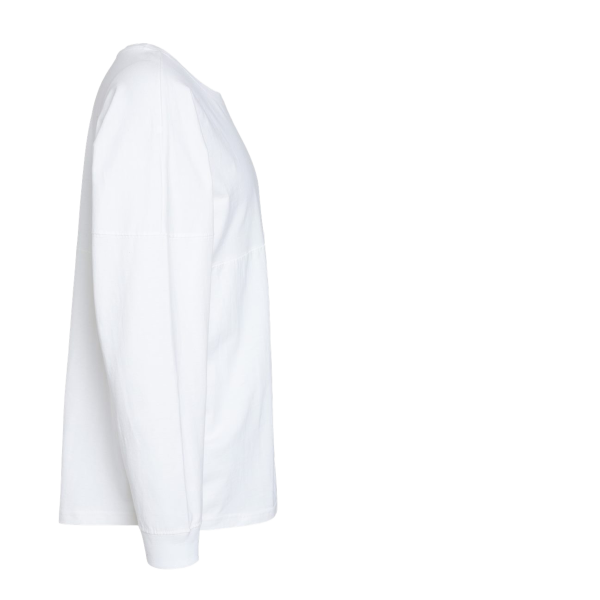 J. America Unisex Game Day Jersey Long Sleeve T-Shirt, White / White, Right Sleeve view