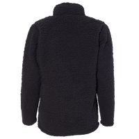 J. America Women’s Epic Sherpa Quarter-Zip Pullover, Black / Black, Back view