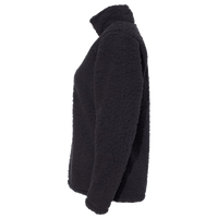 J. America Women’s Epic Sherpa Quarter-Zip Pullover, Black / Black, Left Sleeve view
