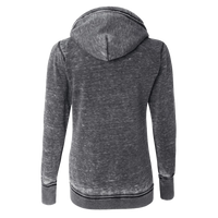 J. America Women's Zen Fleece Full-Zip Hooded Sweatshirt, Dark Smoke, Back view