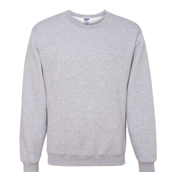 Jerzees NuBlend® Crewneck Sweatshirt, Ash, Front view