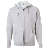 Jerzees Unisex NuBlend® Full-Zip Hooded Sweatshirt, Ash, Front view