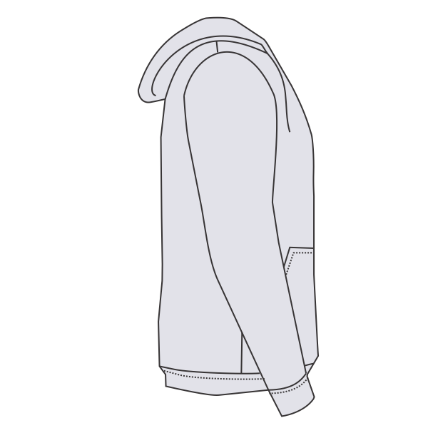 Jerzees Unisex NuBlend® Full-Zip Hooded Sweatshirt, Ash, Right Sleeve (Long) view