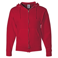 Jerzees Unisex NuBlend® Full-Zip Hooded Sweatshirt, True Red, Front view