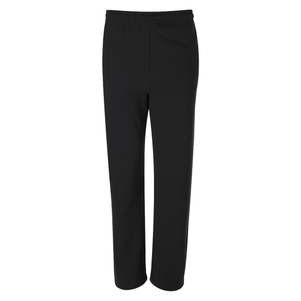 Jerzees Unisex NuBlend® Open-Bottom Sweatpants with Pockets, Black, Front view