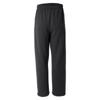 Jerzees Unisex NuBlend® Open-Bottom Sweatpants with Pockets, Black Heather, Back view