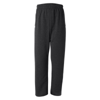 Jerzees Unisex NuBlend® Open-Bottom Sweatpants with Pockets, Black Heather, Front view
