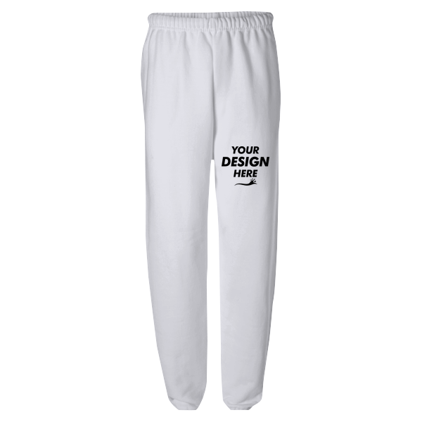 Jerzees Unisex NuBlend® Sweatpants, Ash, Front view, Mockup