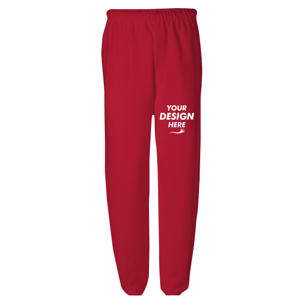 Jerzees Unisex NuBlend® Sweatpants, True Red, Front view, Mockup