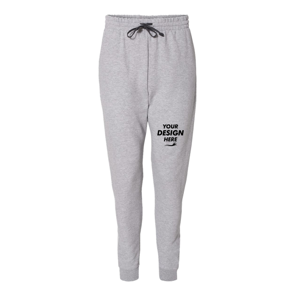 Jerzees Unisex Nublend® Joggers, Athletic Heather, Front view, Mockup