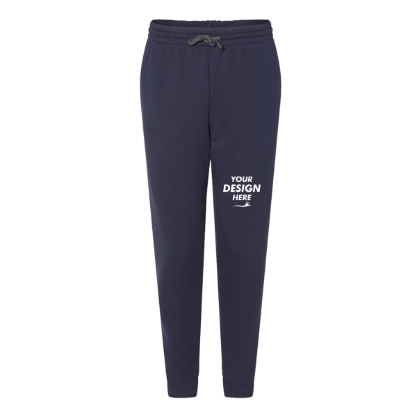 Jerzees Unisex Nublend® Joggers, J. Navy, Front view, Mockup