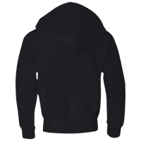 Jerzees Youth NuBlend® Full-Zip Hooded Sweatshirt, Black, Back view