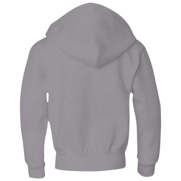Jerzees Youth NuBlend® Full-Zip Hooded Sweatshirt, Oxford, Back view