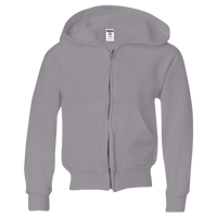 Jerzees Youth NuBlend® Full-Zip Hooded Sweatshirt, Oxford, Front view