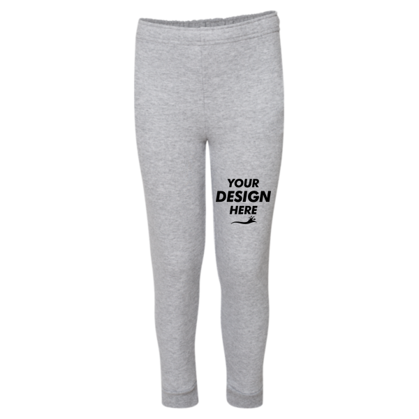 Jerzees Youth NuBlend® Joggers, Athletic Heather, Front view, Mockup