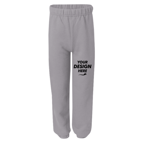 Jerzees Youth NuBlend® Sweatpants, Oxford, Front view, Mockup