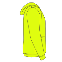 Kishigo Unisex Hi-Vis Full-Zip Hooded Sweatshirt, Lime, Right Sleeve (Long) view