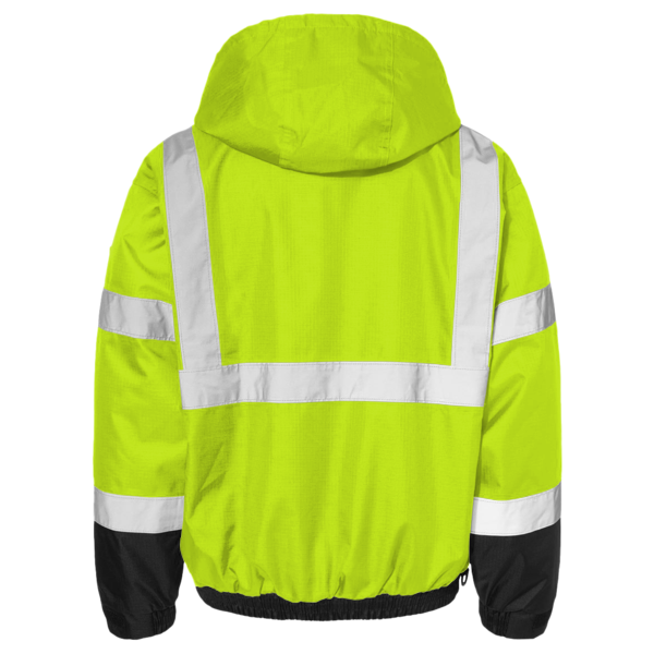 Kishigo Unisex Ripstop Bomber Jacket, Lime / Black, Back view
