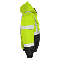 Kishigo Unisex Ripstop Bomber Jacket, Lime / Black, Right Sleeve view
