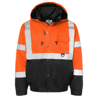 Kishigo Unisex Ripstop Bomber Jacket, Orange / Black, Front view