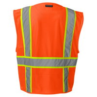 Kishigo Unisex Ultra-Cool™ Solid Front Vest with Mesh Back, Orange, Back view