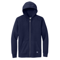 New Era Comeback Fleece Full Zip Hoodie, True Navy, Front view