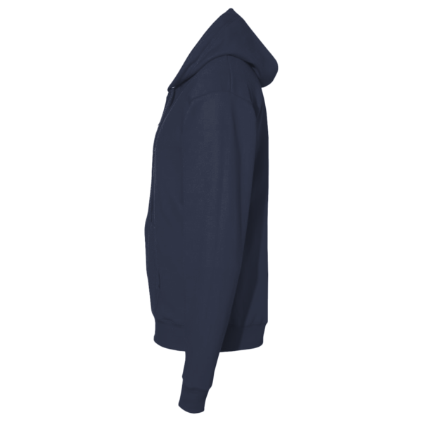 New Era Comeback Fleece Full Zip Hoodie, True Navy, Left Sleeve view